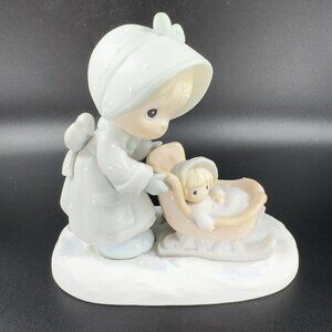 Vintage Precious Moments January 1987 Samuel J Butcher Ceramic Figurine Figure